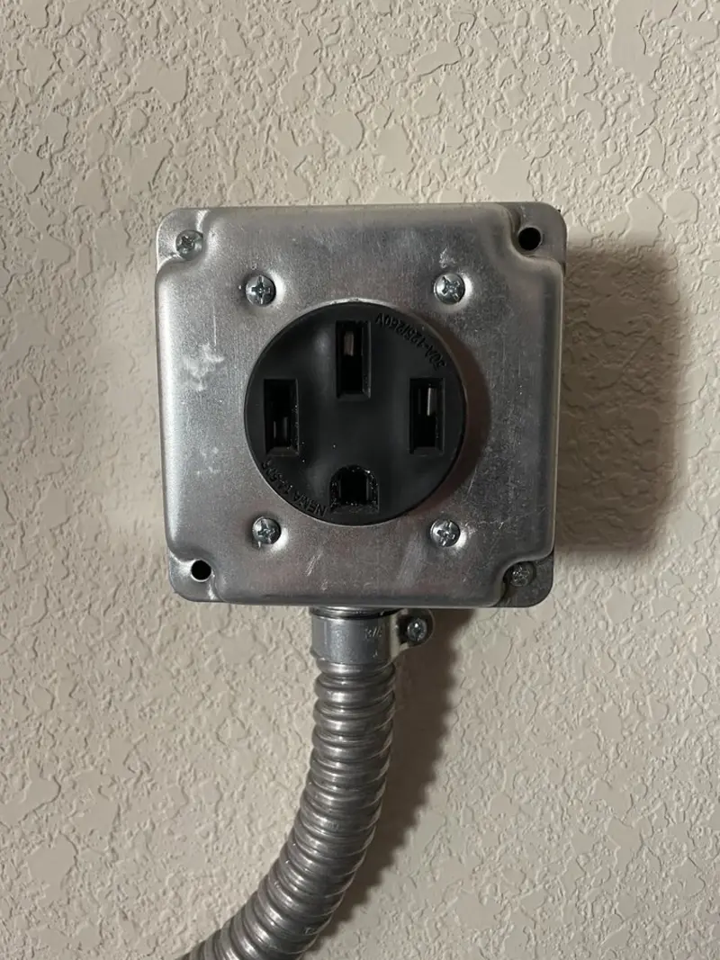 NEMA 14-50 outlet installed for Electrical Panel Upgrade in Rossville